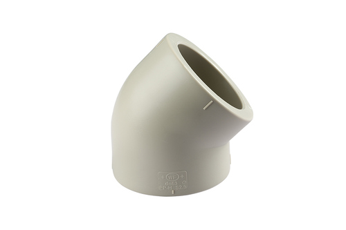 正镶白PPH45°弯头(DIN)